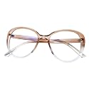 Peter Jones Cateye Oversized Large Blue Light Blocking Computer/Gaming Glasses for Women/Girls (20389)