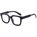 Peter Jones I Zero Power Blue Cut Computer Glasses I Gaming Glasses I UV Protected &amp; Blocks Harmful Rays I Men &amp; Women I Large Square Style I 3803F