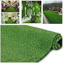 Petgrow Artificial Grass Turf Lawn 8FTX72FT,Economy Indoor Outdoor Synthetic Grass Mat, Backyard Patio Garden Balcony Rug, Rubber Backing/Drainage Holes