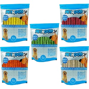 dog chew munchy sticks mix flavours 4 x 450 gm chicken mint mutton lamb and natural - 225 kg pack