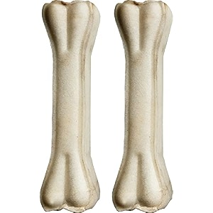 pressed chew bones dog treats for adult dog bones 6 inches - 2 piece pack