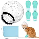 PETKNOWS Transparent Breathable Cat Helmet Muzzle for Grooming and Bath