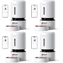 PETLIBRO Automatic Cat Feeder,5G WiFi Automatic Dog Feeder with Freshness Preservation,5L Timed Cat Feeders with Low Food Sensor,Up to 10 Meals Per Day,Granary Pet-Feeder for Cats/Dogs,(Pack of 4)