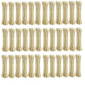 petlicious amp more rawhide bones for dogs 5 inch pressed bones for dogs calcium bone dog bones chew bones for puppy calcium treat for dogs puppy treat pack of 36