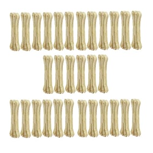 petlicious amp more rawhide bones for dogs 6 inch pressed bones for dogs calcium bone dog bones chew bones for puppy calcium treat for dogs puppy treat pack of 30