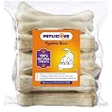 Petlicious &amp; More Rawhide Bones for Dogs - 6 Inch Pressed Calcium Chew Bones for Puppy Treat (Pack of 12)