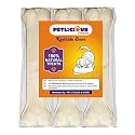 Petlicious &amp; More Rawhide Bones for Dogs - 8 Inch Pressed Calcium Chew Bones for Puppy Treat (Pack of 3)
