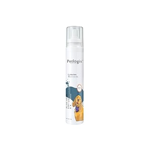 petlogix aloe vera waterless dry shampoo for dogs amp cats 120ml  no-rinse dry bath spray amp odor remover  antibacterial coat shine amp anti-itch care for puppies amp kittens