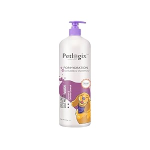 petlogix organic oatmeal shampoo for dogs and cats soothes itchy dry amp sensitive skin with coconut amp oatmeal formula for deep cleansing hydration amp odor control sls and paraben free 1 litre