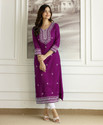 PETOPIAN Women Embroidered Straight Kurta