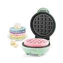 Petra PT4214GRNVDEEU7 Mini Waffle Iron/Waffle Machine, Non-Stick Plates, Belgian and American Waffles, 550W Electric Mini Waffle Machine, 11.5cm Plate for Sweet/Savory Treats
