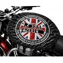 Petrol Tank Cover for Bullet, Classic 350/500, Electra and Standard, Black, Stretchable Fabric, Since 1901 Logo