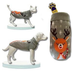 Aa Pets Cozy Knitted Flannel Sweater -