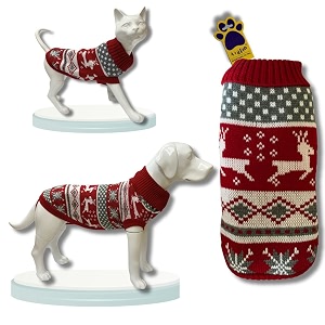 Aa Pets Cozy Knitted Flannel Sweater -