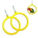 The Pets Company Bird Toys &amp; Swings, Hanging Oval Rings for Budgie, Finches &amp; Other Small Birds | Bird Swing with SS Hook, Small Set of 2