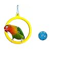 The Pets Company Bird Toys &amp; Swings, Hanging Oval Rings for Budgie, Finches &amp; Other Small Birds | Bird Swing with Bird Ball Set of 2, Small