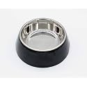 The Pets Company Stainless Steel &amp; Melamine Dog Feeding Bowl| Food Bowl for Dogs and Cats, 210 Ml, Small, Black