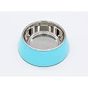 The Pets Company Stainless Steel &amp; Melamine Dog Feeding Bowl| Food Bowl for Dogs and Cats, 210 Ml, Small, Blue