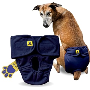 aa pets39 maa39 cotton dog underwear diaper  stretchable comfortable washable amp reusable l navy