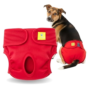aa pets39 maa39 cotton dog underwear diaper  stretchable comfortable washable amp reusable red l