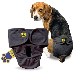 aa pets39 maa39 cotton dog underwear diaper  stretchable comfortable washable amp reusable m grey