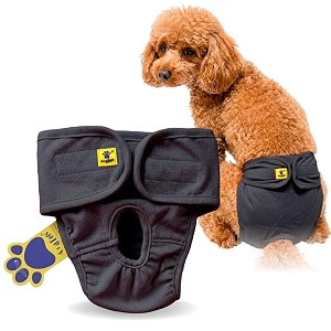aa pets39 maa39 cotton dog underwear diaper  stretchable comfortable washable amp reusable s grey