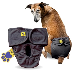 aa pets39 maa39 cotton dog underwear diaper  stretchable comfortable washable amp reusable l grey