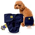 A+a Pets' MAA' Cotton Dog Underwear Diaper – Stretchable, Comfortable, Washable &amp; Reusable (S, Navy)