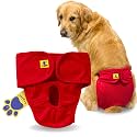 A+a Pets' MAA' Cotton Dog Underwear Diaper – Stretchable, Comfortable, Washable &amp; Reusable (XL, Red)