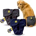 A+a Pets' MAA' Cotton Dog Underwear Diaper Combo – Stretchable, Comfortable, Washable &amp; Reusable (XL, Navy &amp; Grey Set)