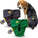 A+a Pets' MAA' Cotton Dog Underwear Diaper Combo – Stretchable, Comfortable, Washable &amp; Reusable (M, Grey &amp; Green Set)