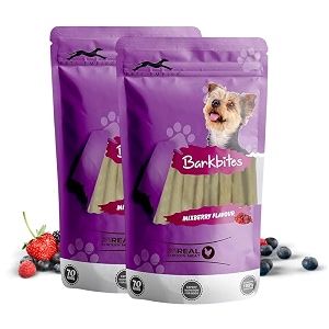 pets empire barkbites dog treats mixberry flavour - 100 natural healthy tasty snacks pure delicious and nutritious no grain or artificial additives - pack of 2 mixberry flavour 70gm