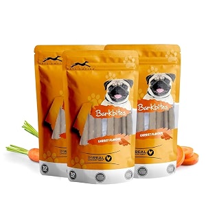 pets empire barkbites dog treats 70 gms carrot flavour pack of 3