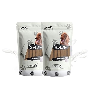 pets empire barkbites dog treats milk flavour - 100 natural healthy tasty snacks pure delicious and nutritious no grain or artificial additives - pack of 2 milk flavour 70gm