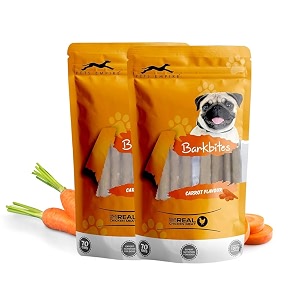 pets empire barkbites dog treats 70 gms carrot flavour pack of 2