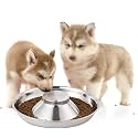 Pets Empire Extra Heavy Stainless Steel Non Tip - Anti Skid Health Care Slow Feeding Dish (1400)