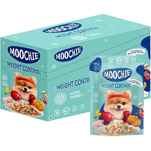 pets empire moochie weight control wet dog food grain free gravy meal - high protein no artificial flavours - non-vegetarian dog food 85g pack of 48
