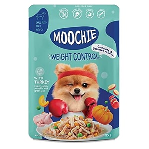 pets empire moochie weight control wet dog food grain free gravy meal - high protein no artificial flavours - non-vegetarian dog food 85g pack of 36