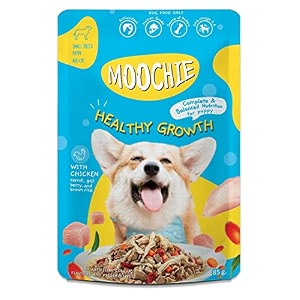 pets empire moochie healthy growth wet dog food grain free gravy meal - high protein no artificial flavours - non-vegetarian dog food 85g pack of 6