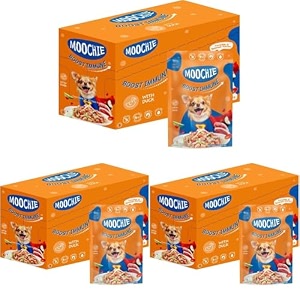 pets empire moochie wet dog food 85g x 12 grain free gavy meal boost immune with duck meat cranberries goji berries and green apples high protein gravy foods for dogs puppy pack of 3
