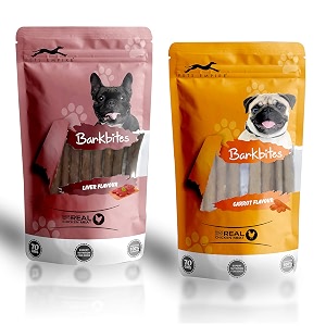 pets empire pet food dried chicken stick good tasted dog snack carrot flavour  liver flavour 70 gms x 2