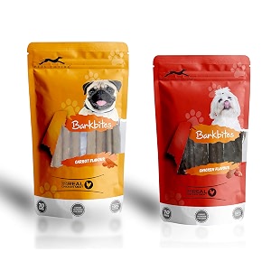 pets empire pet food dried chicken stick good tasted dog snack chicken flavour  carrot flavour 70 gms x 2