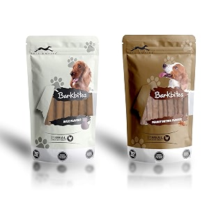 pets empire pet food dried chicken stick good tasted dog snack peanut butter  milk flavour 70 gms x 2