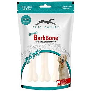 pets empire rawhide bone for dogs  pack of 8inch 12pcs  rawhide pressed chew stick young adult dog treat amp dog food  dog treats for large breed sizes dogs