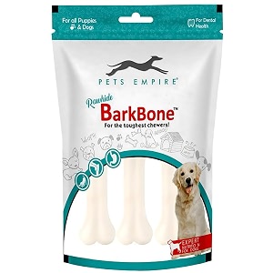 pets empire rawhide bone for dogs  pack of 4inch 4pcs  rawhide pressed chew stick young adult dog treat amp dog food  dog treats for medium breed sizes dogs