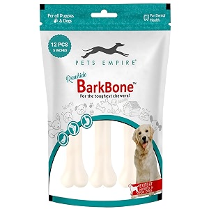 pets empire rawhide bone for dogs  pack of 5inch 12pcs  rawhide pressed chew stick young adult dog treat amp dog food  dog treats for medium breed sizes dogs