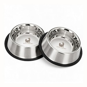 pets empire stainless steel feeding bowl for medium breed adult dogs amp giant breed puppies  large 2500 ml x 2