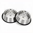 Pets Empire Stainless Steel Feeding Bowl for Medium Breed Adult Dogs &amp; Giant Breed Puppies | Large (2500 ml x 2)