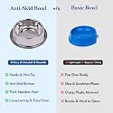 Pets Empire Stainless Steel Dog &amp; Cat Bowl | 1400 ml | Anti-Skid Non-Tip Heavy-Duty Pet Feeding Bowl | Food &amp; Water Bowl for Large Dogs (Pack of 1)