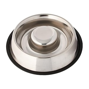 pets empire stainless steel dog bowl  dog food bowl  dog feeding bowl  anti skid stainless steel cat bowl  cat feeding bowl  medium 1100ml